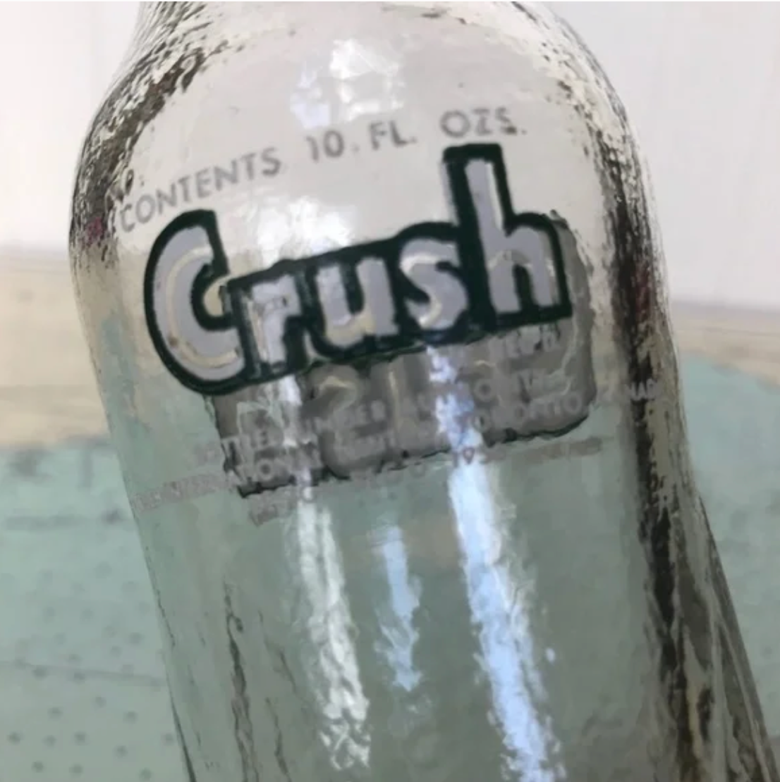 Vintage Orange Crush Glass Bottle