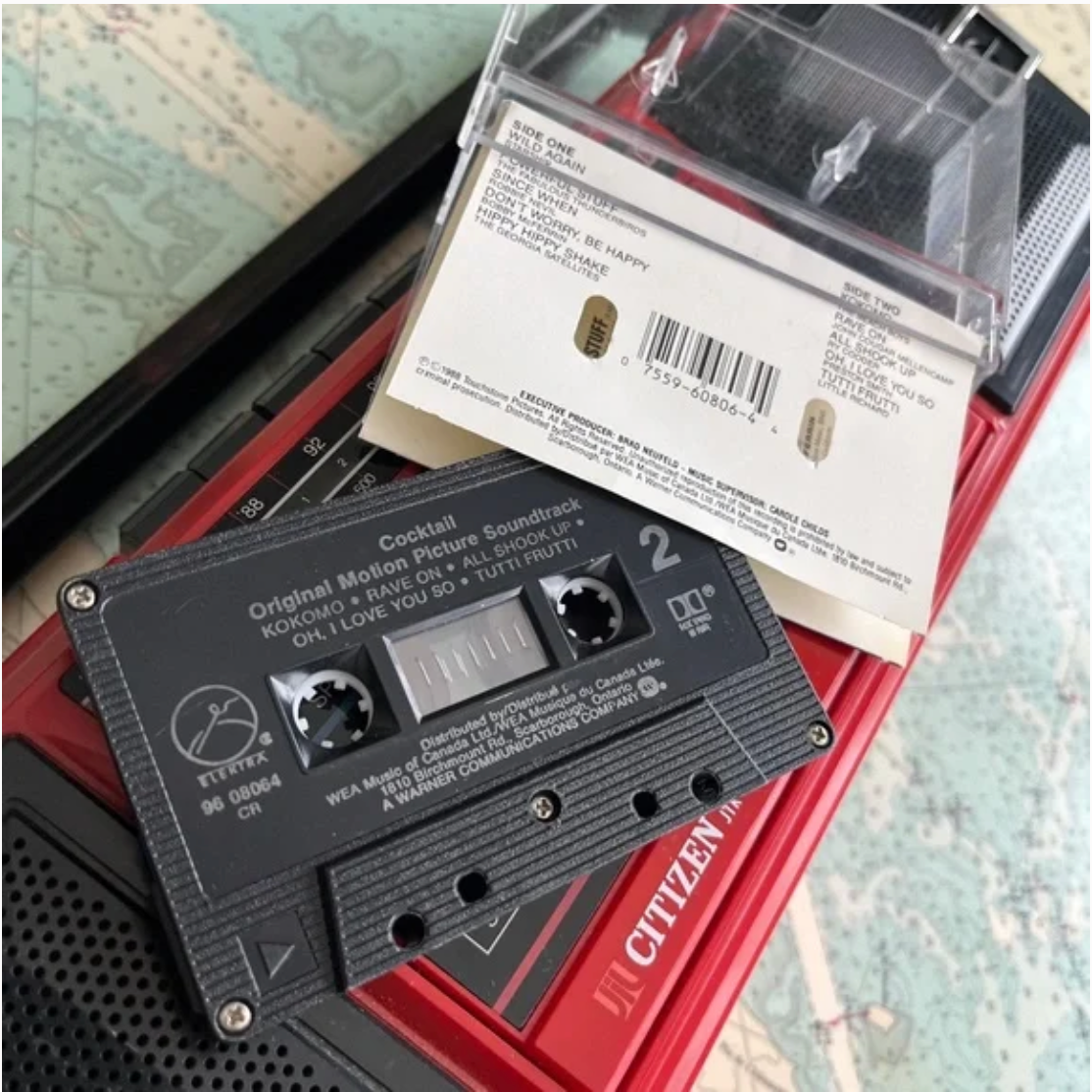 Vintage 1988 Cocktail Soundtrack Cassette Tape