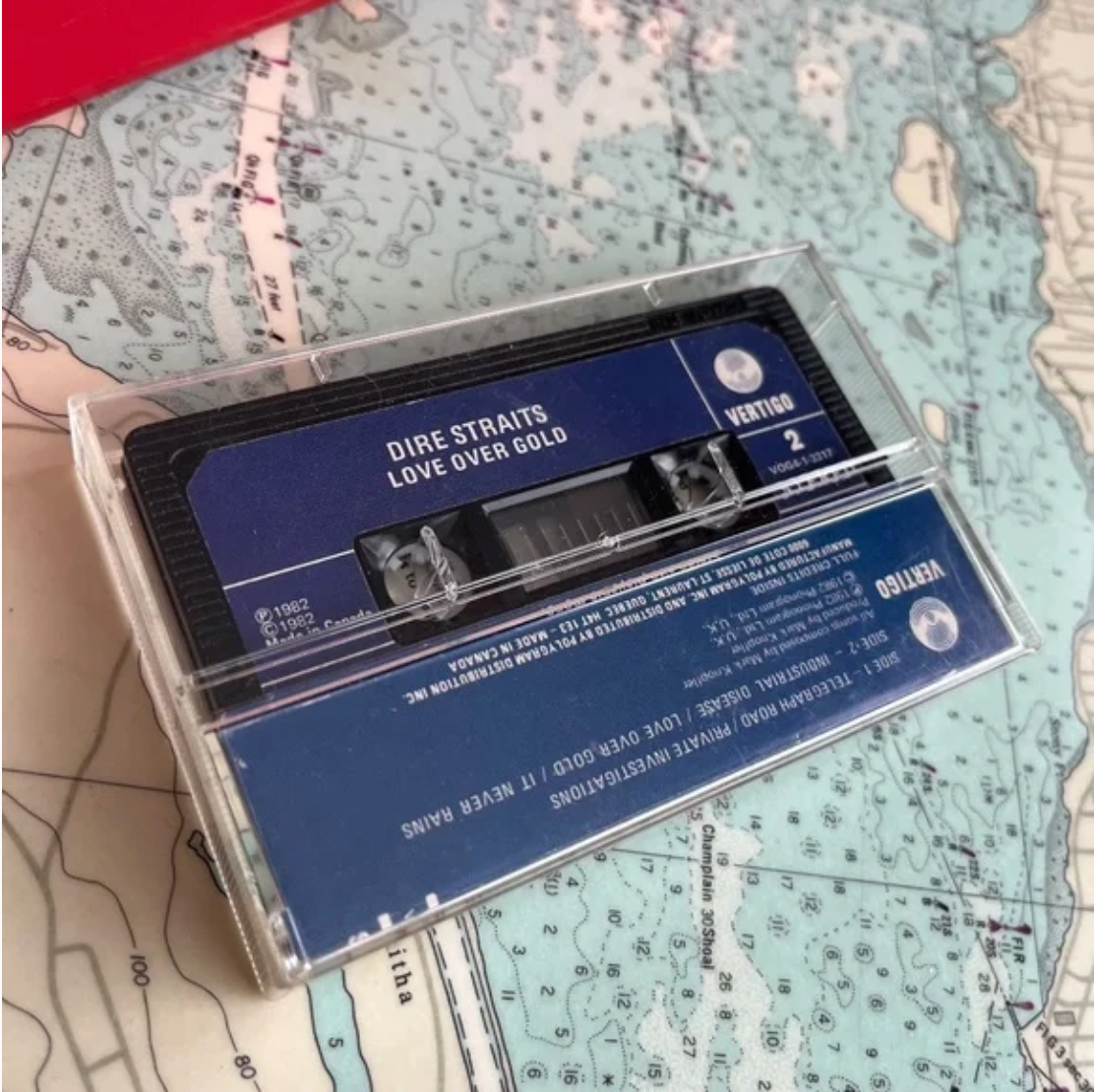 Vintage 1982 Dire Straits Love Over Gold Cassette Tape