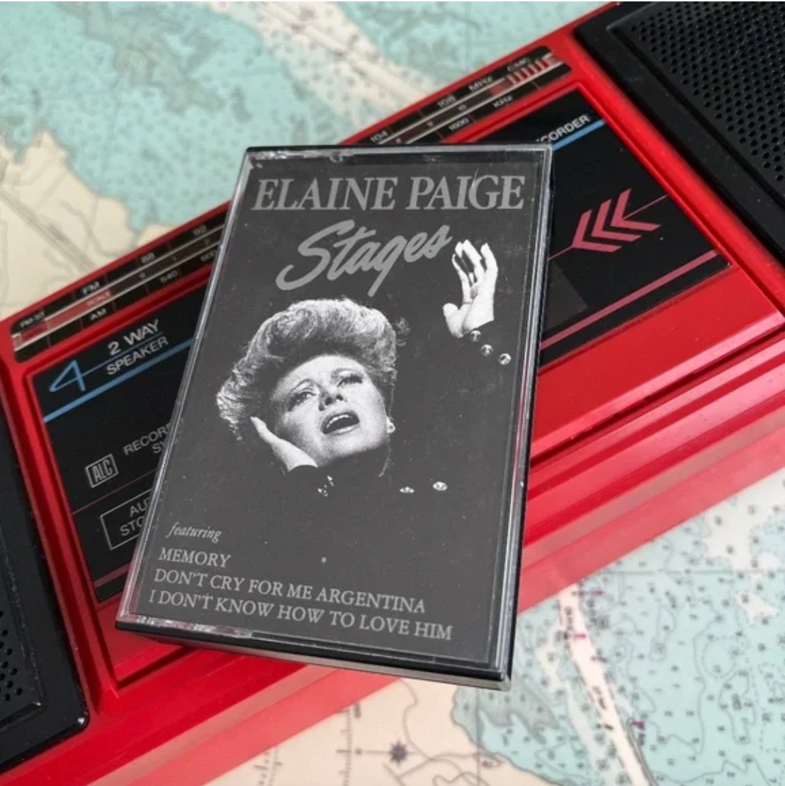 Vintage Elaine Paige Stages Cassette Tape