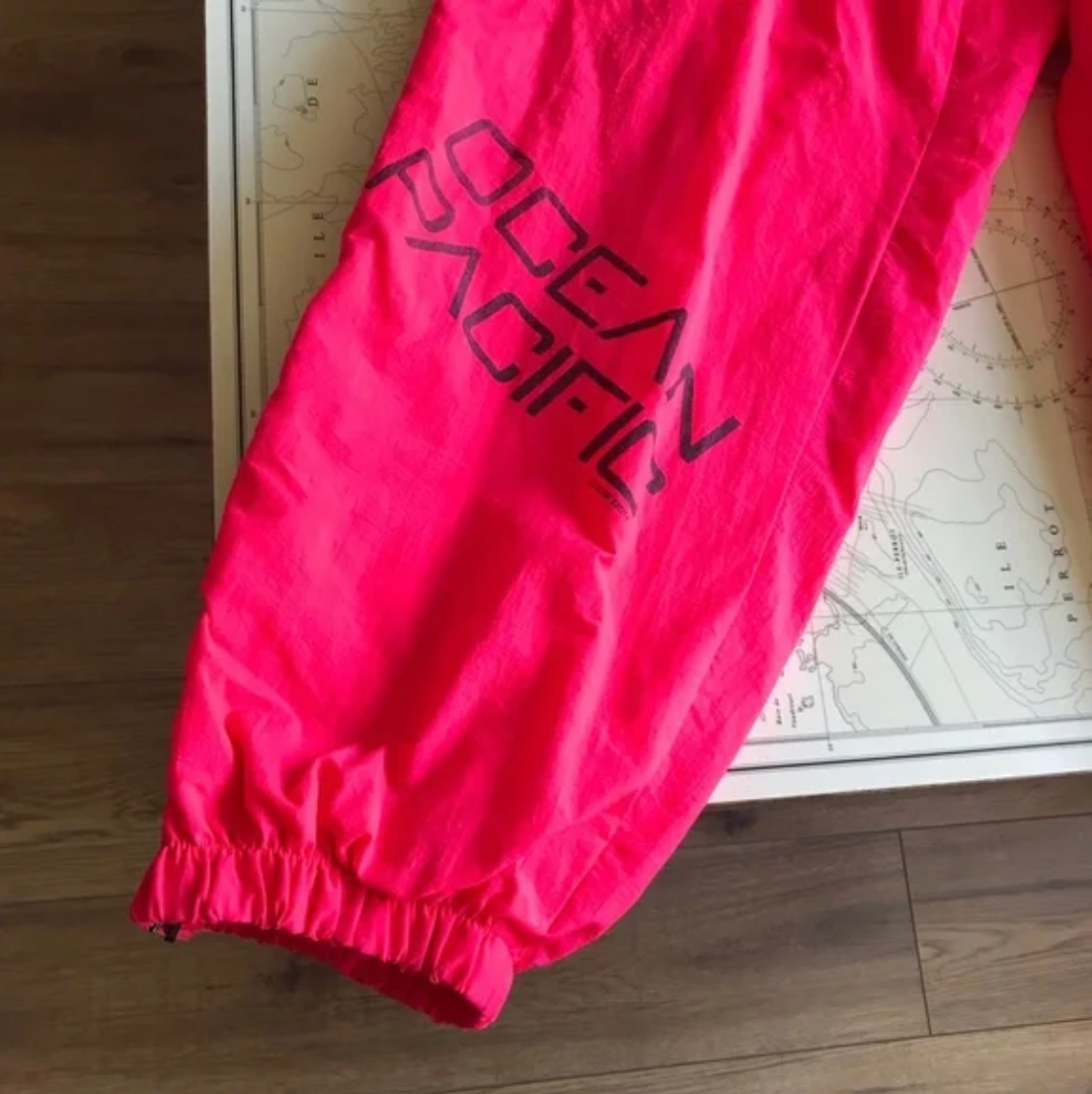 Vintage 90s Neon Hot Pink Ocean Pacific Splash Pants