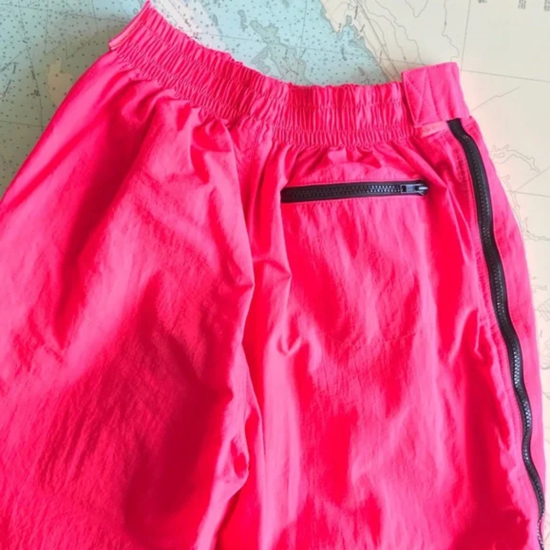 Vintage 90s Neon Hot Pink Ocean Pacific Splash Pants