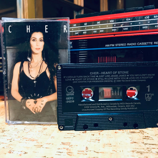 Vintage 1989 Cher Heart of Stone Cassette Tape