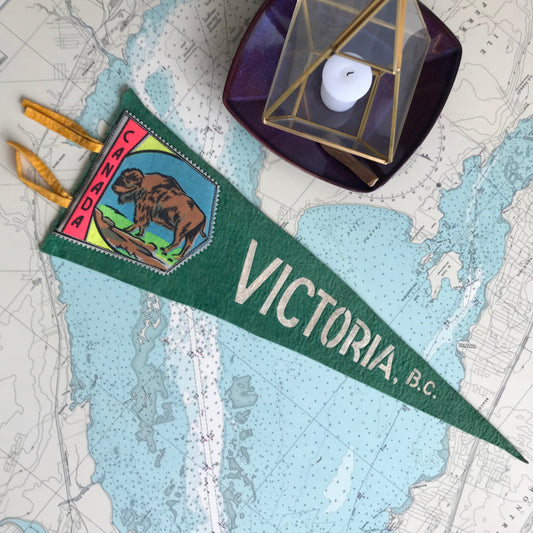 Vintage Victoria, BC British Columbia Souvenir Pennant
