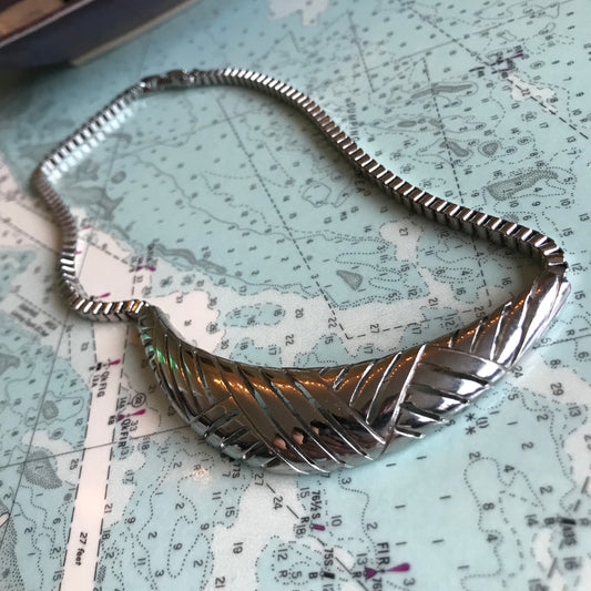 Vintage Chunky Silver Neckpiece