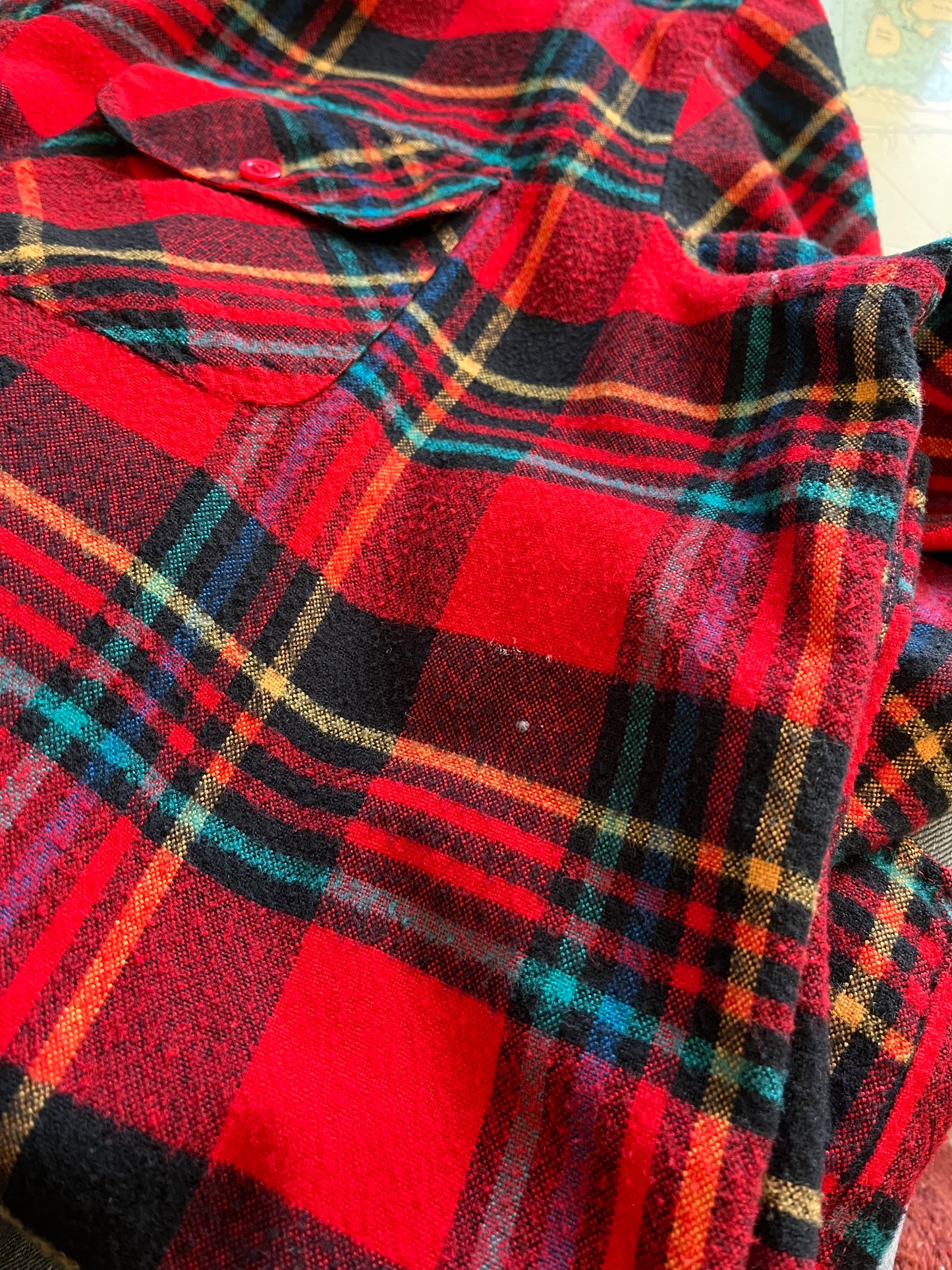 Vintage Royal Choice Classic Red Flannel Button Up