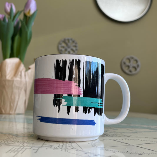 Vintage 1992 Design Concepts Brushstroke Mug