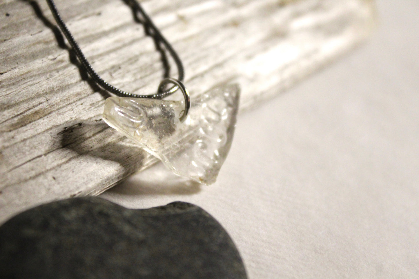 Beach Glass Necklace - Clear CUL