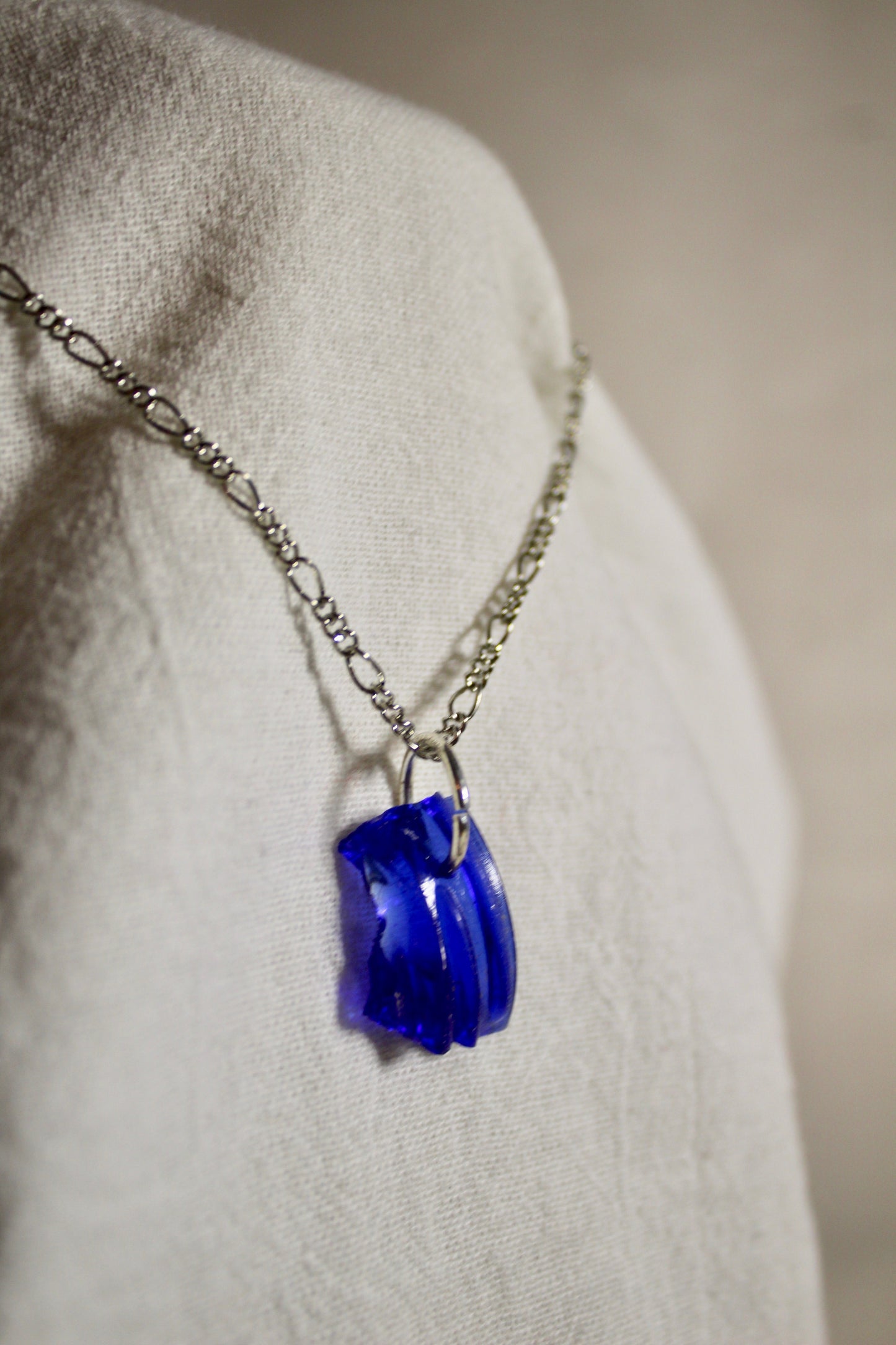 Beach Glass Necklace - Beggin' for Blue Thread