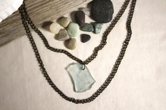Beach Glass Necklace - Doubled Up