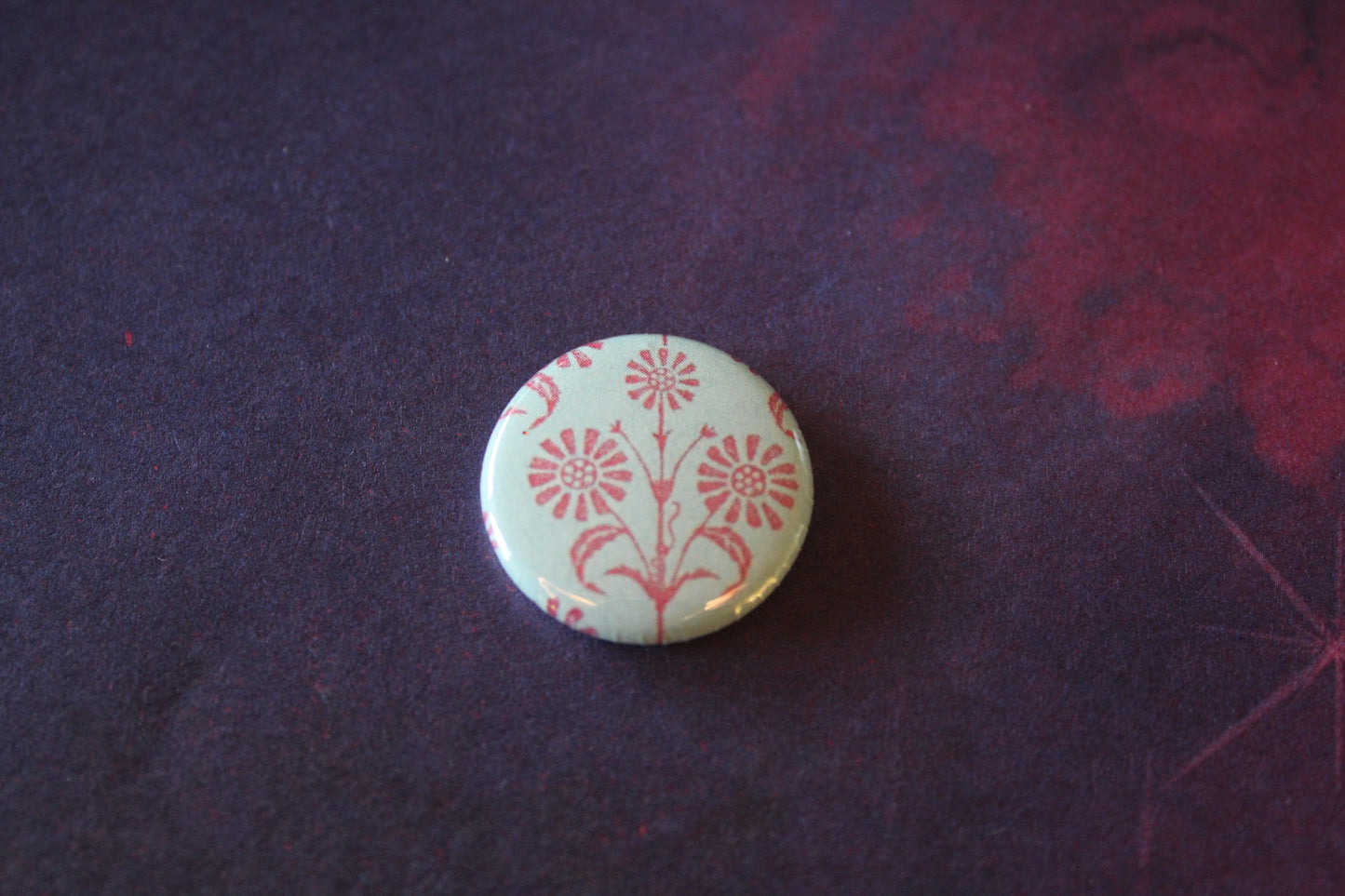 Button - Floral Wallpaper