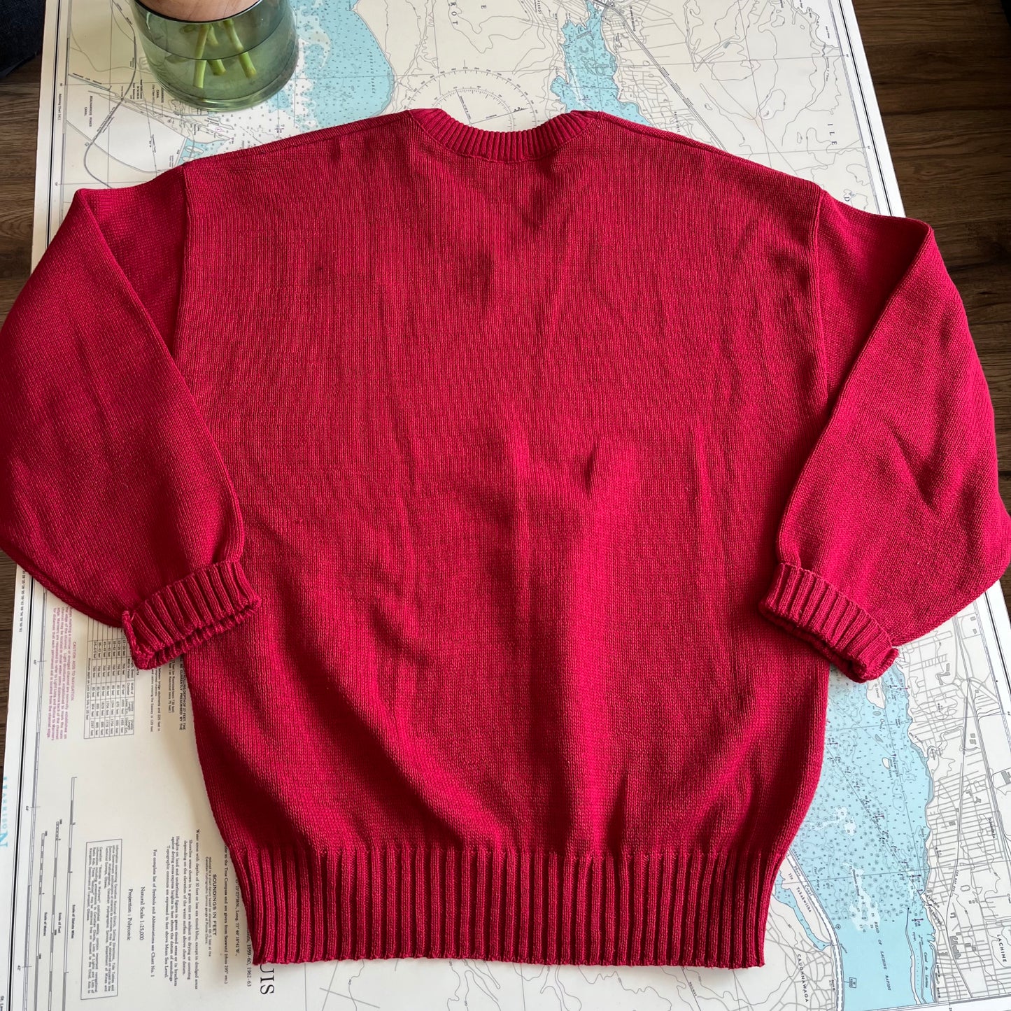 Vintage Red V Neck Pride Sweater