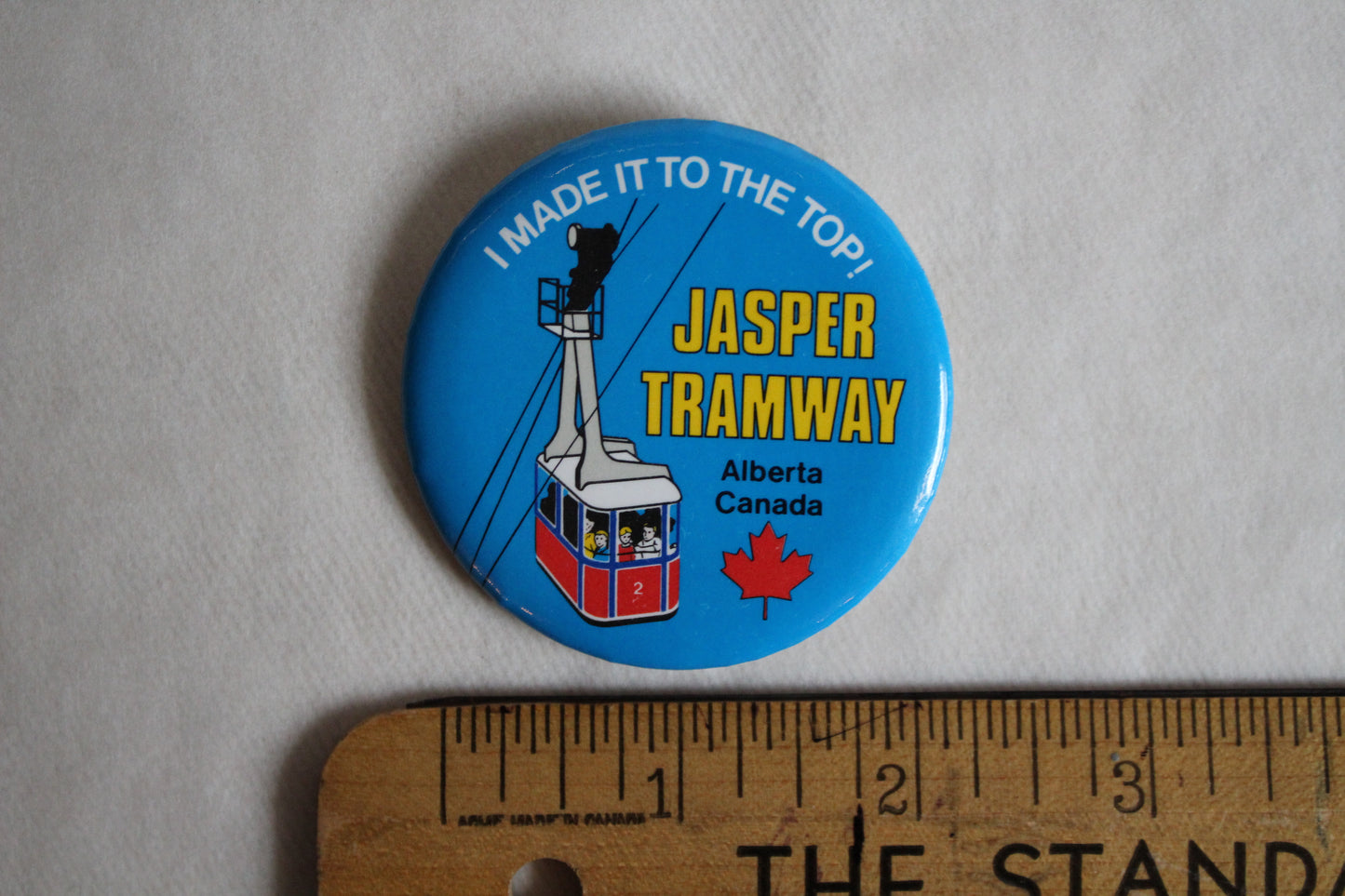 Retro Button - Jasper Tramway