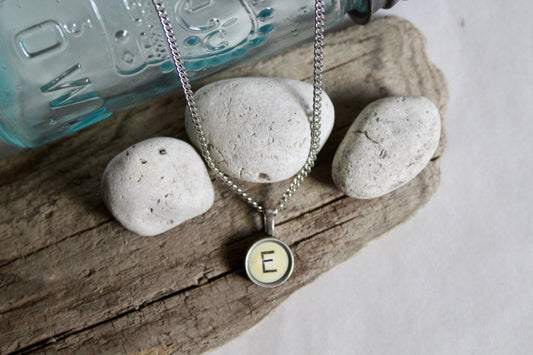 Typewriter Key Necklace E