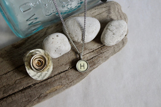 Typewriter Key Necklace H