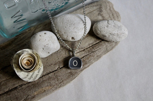 Typewriter Key Necklace O