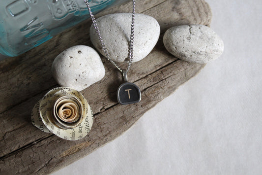 Typewriter Key Necklace T