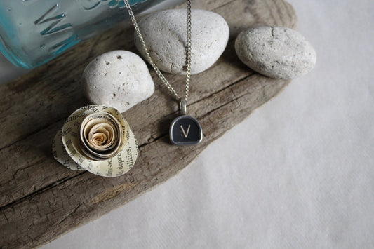 Typewriter Key Necklace V