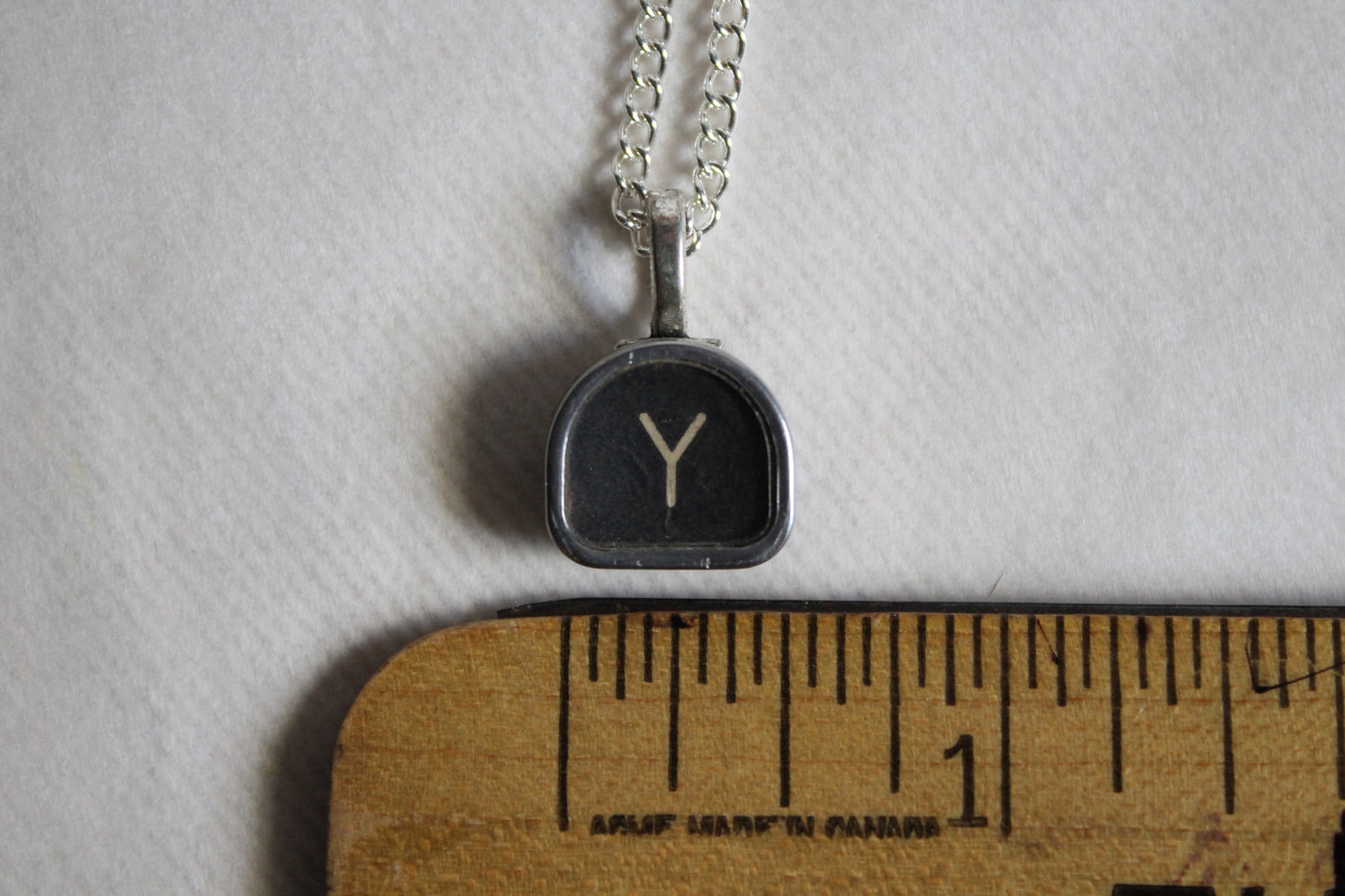 Typewriter Key Necklace Y