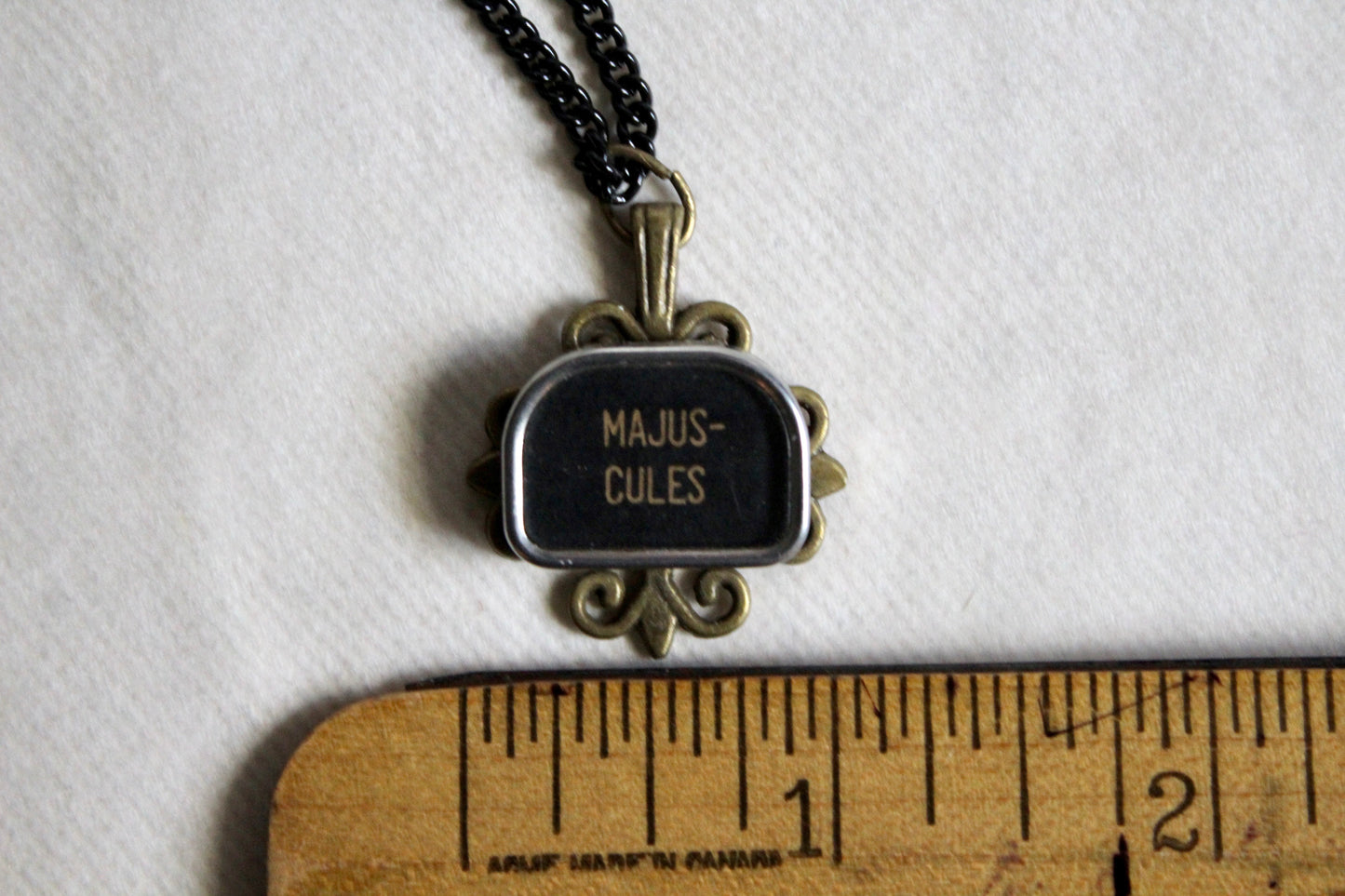 Typewriter Key Necklace Majuscules