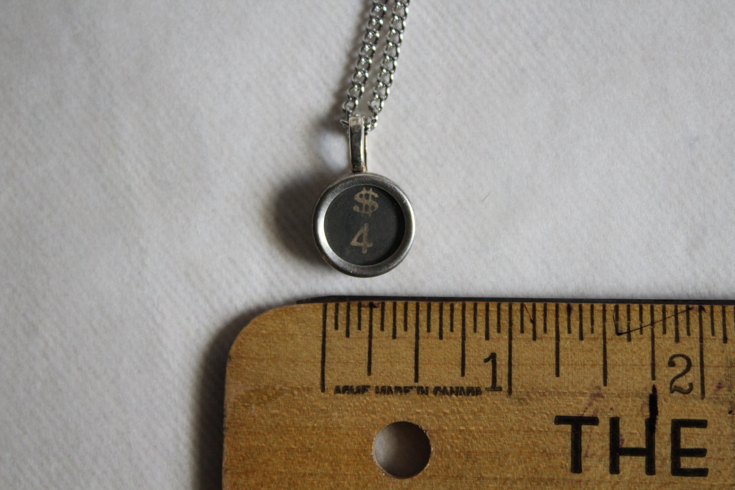 Typewriter Key Necklace #4 / $
