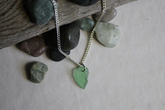 Beach Glass Necklace - Little Leaf