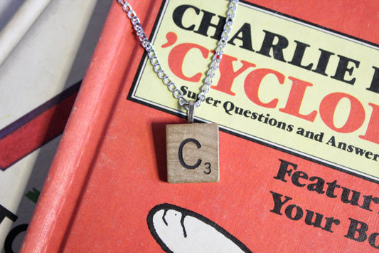 Scrabble Tile Necklace - C