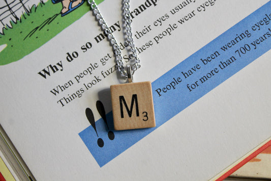 Scrabble Tile Necklace - M