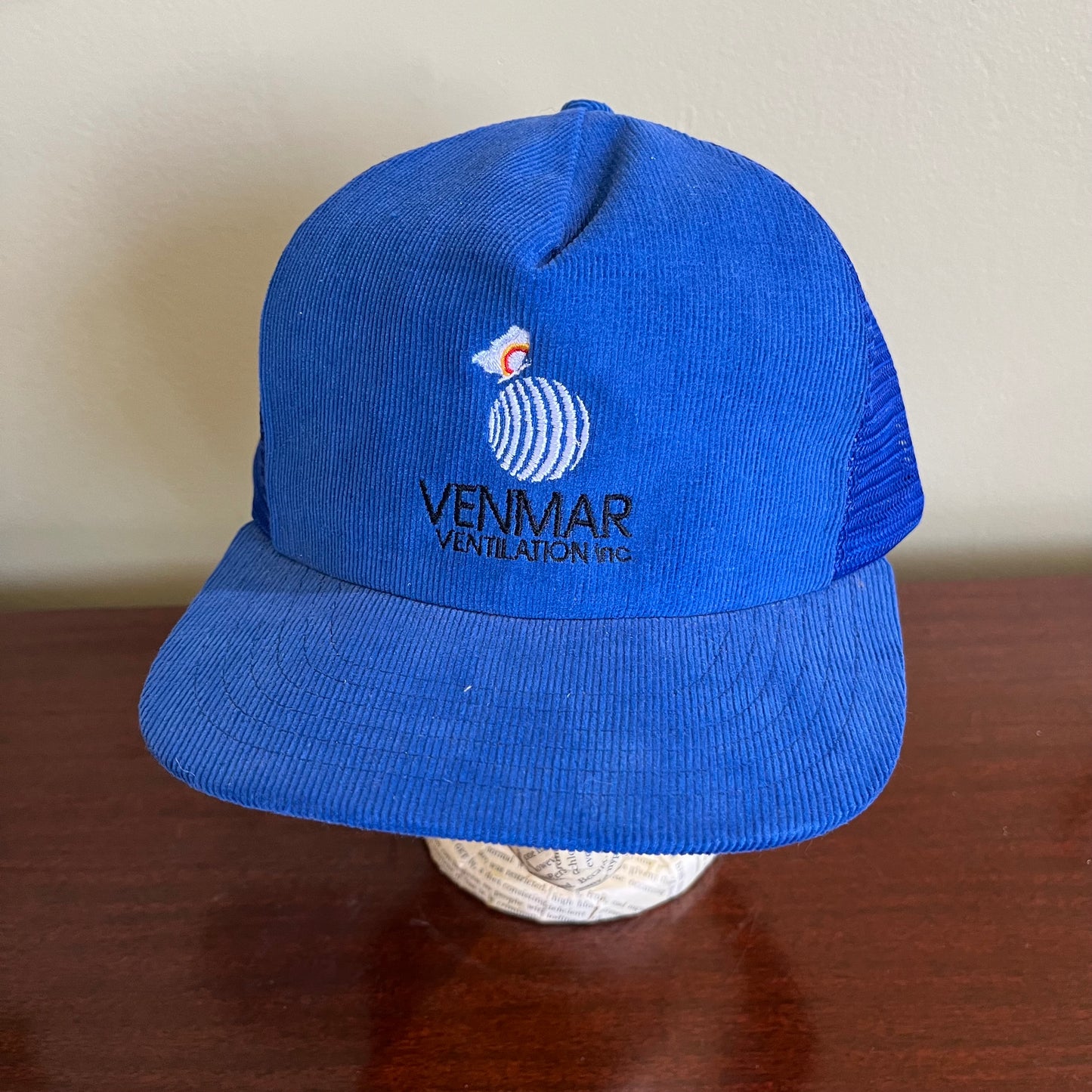 Vintage Venmar Ventilation Corduroy Meshback Hat